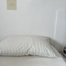 Pure Cotton Pillowcase 48x74cm White thin strip L 48*74 single pillowcase