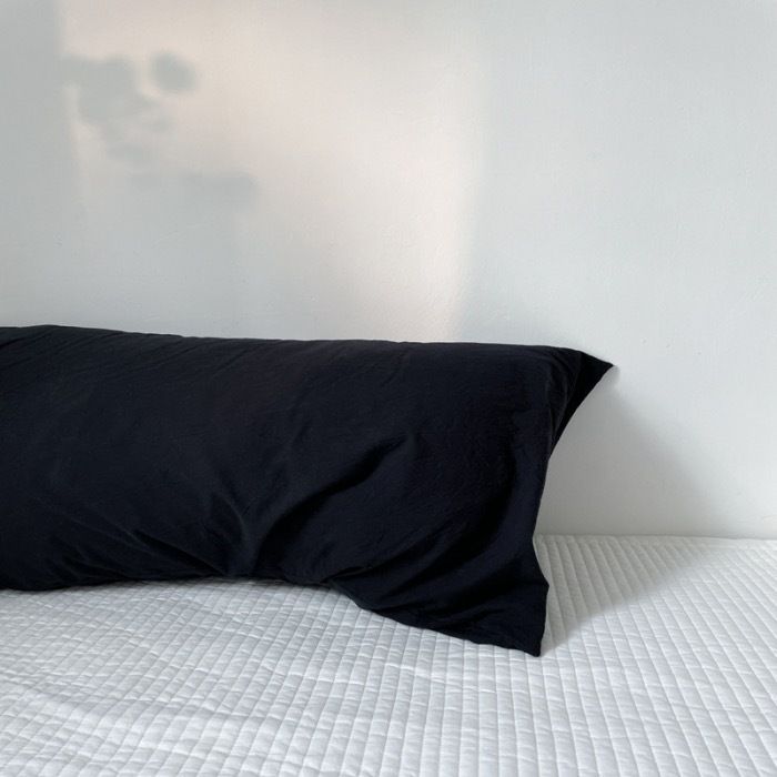 Pure Cotton Pillowcase 48x74cm Pure black L 48*74 single pillowcase
