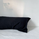 Pure Cotton Pillowcase 48x74cm Pure black L 48*74 single pillowcase