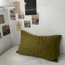 Pure Cotton Pillowcase 48x74cm Olive green L 48*74 single pillowcase
