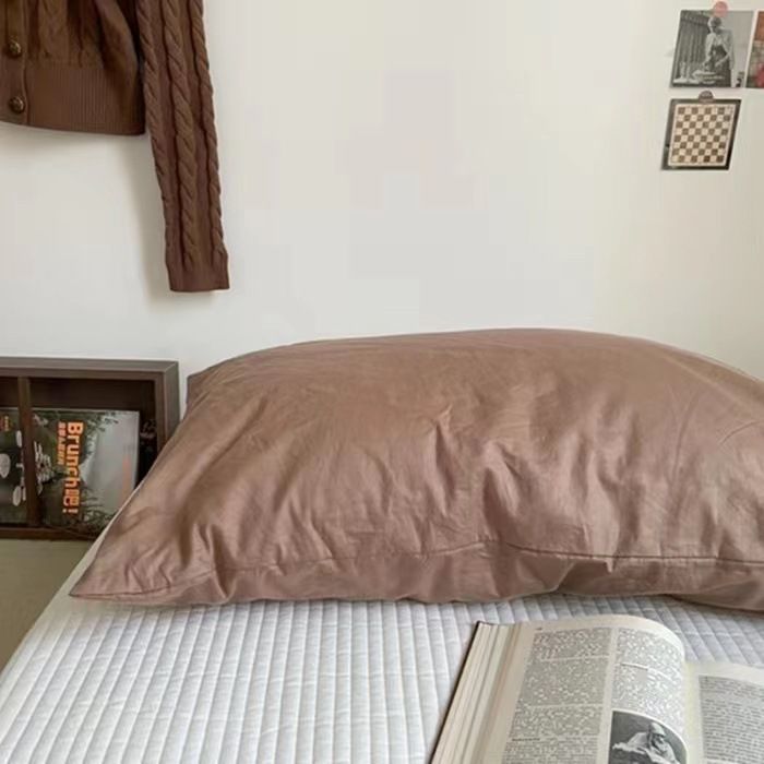 Pure Cotton Pillowcase 48x74cm Maroon L 48*74 single pillowcase
