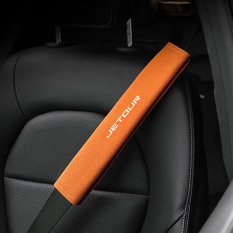 Jietu Safety Belt Shoulder Cover Super Fiber 31.2 * 6.5cm black pair