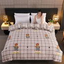 Milk Velvet Quilt Cover Double Sided Fleece Flower fall 220x240cm