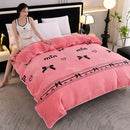 Milk Velvet Quilt Cover Double Sided Fleece Heart-to-heart 200X230cm