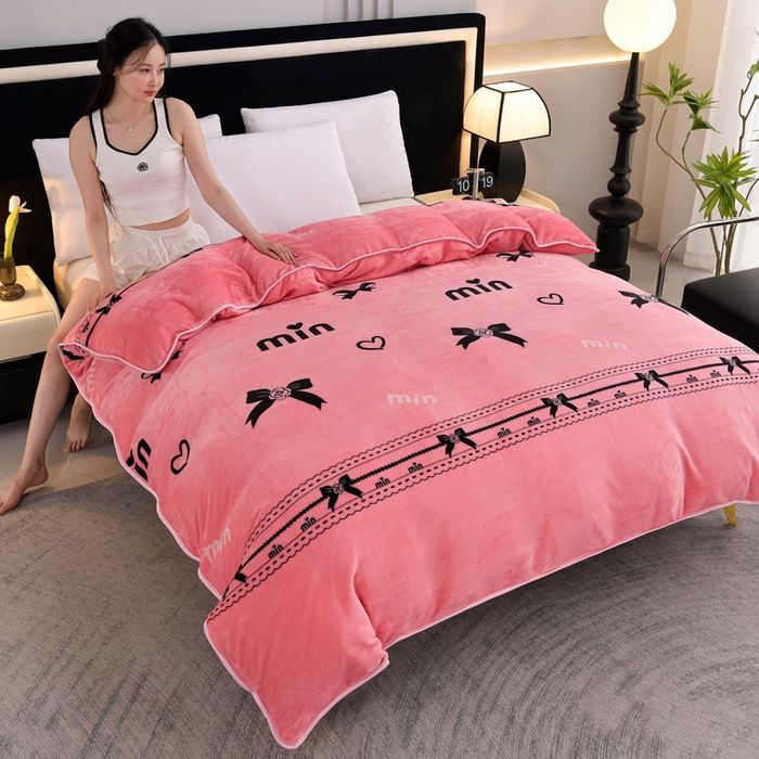 Milk Velvet Quilt Cover Double Sided Fleece Starry Elk 200X230cm