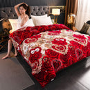 Milk Velvet Quilt Cover Double Sided Fleece Diamond Love 220x240cm