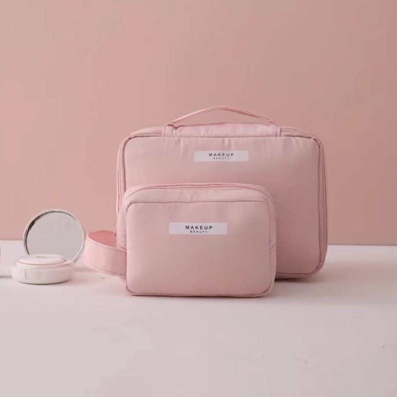 Travel Cosmetic Bag Large Capacity Multi Purpose Pink Small size