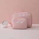Travel Cosmetic Bag Large Capacity Multi Purpose Pink Small size