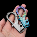Titanium Alloy Keychain Press Multifunctional EDC. Tangcao color buckle + leather strip