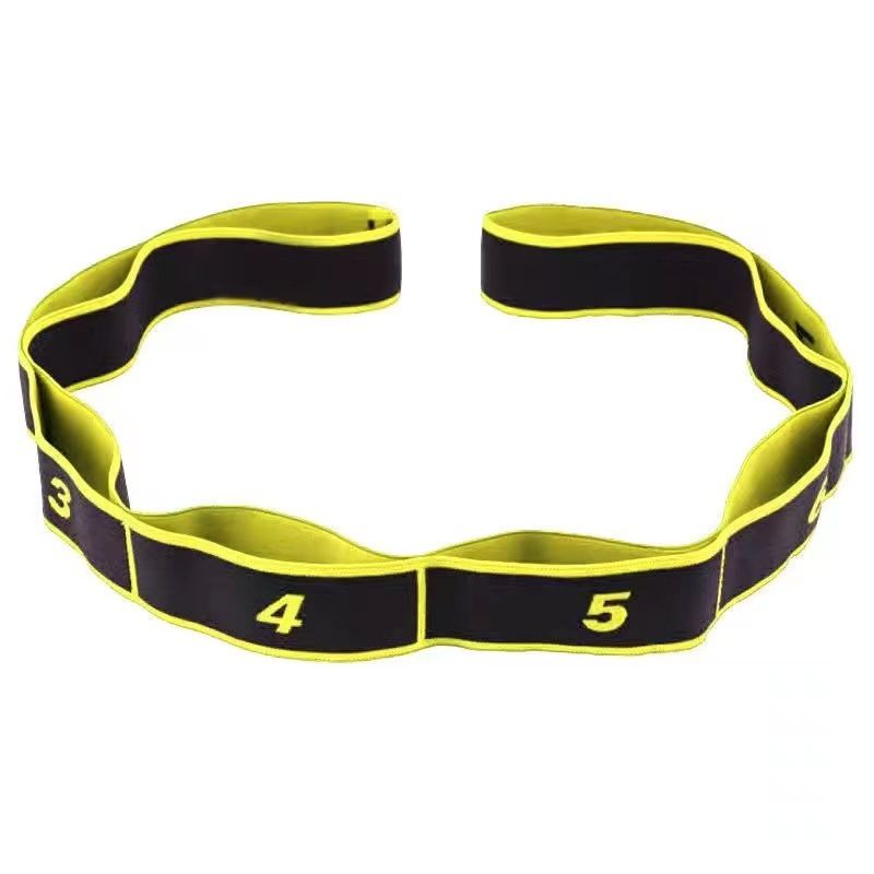 QZE 8-Segment Resistance Band for Adult Fitness Stretch Adult 8-segment elastic band yellow 4X90CM