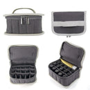 Canvas Makeup Storage Box 16 Compartments Travel Gray 17*12*9