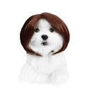Fujia Pet Wig Dog Cat Halloween Party Pet wig linen middle parted bob