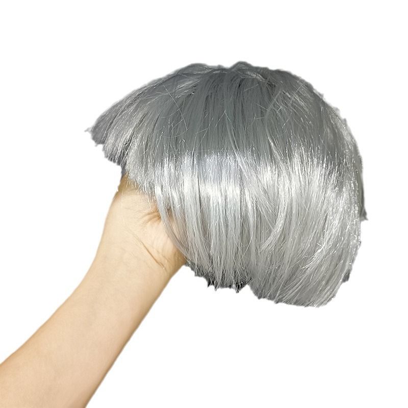 Fujia Pet Wig Dog Cat Halloween Party Pet wig red middle parted bob