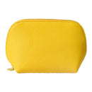PU Leather Makeup Bag Custom Cube Waterproof Travel. Yellow
