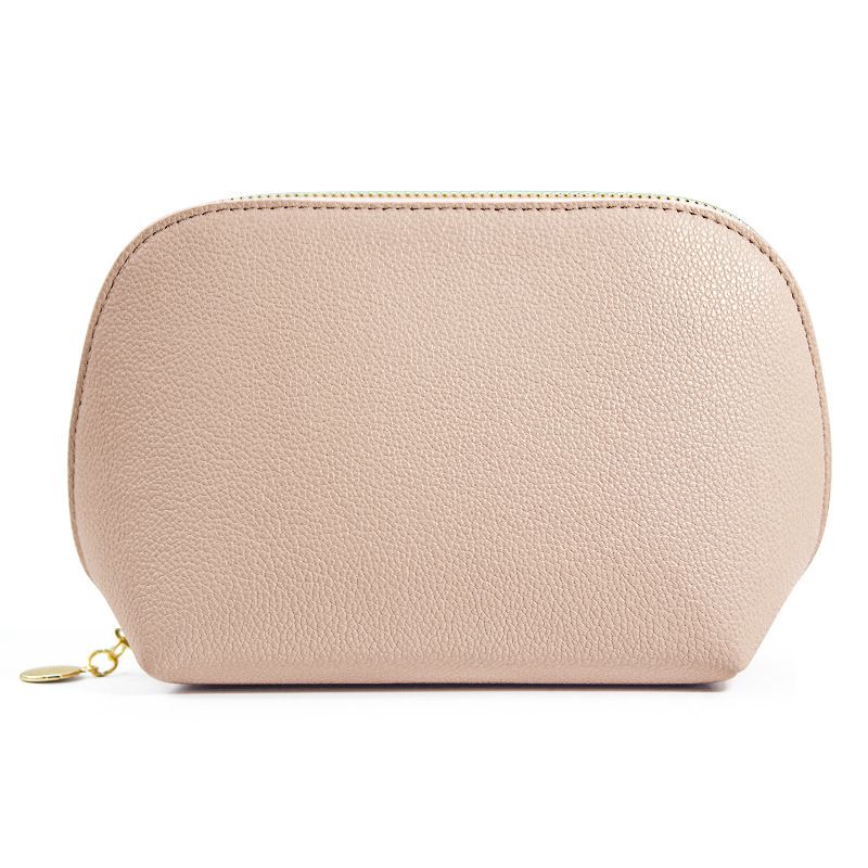 PU Leather Makeup Bag Custom Cube Waterproof Travel. Pink