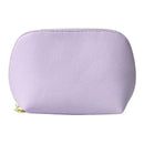 PU Leather Makeup Bag Custom Cube Waterproof Travel. Light purple