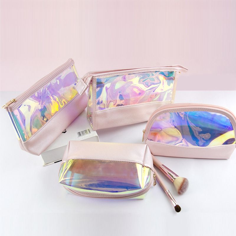 Transparent TPU Cosmetic Bag Waterproof Travel Storage T-shaped bag