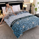Milk Velvet Quilt Cover Double Sided Fleece Gardenia blooming 220x240cm