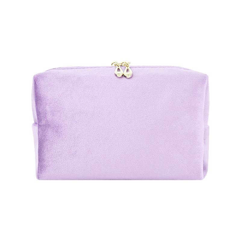 Dajia Velvet Makeup Bag Cube Travel Storage Light purple 18*11*7.5cm