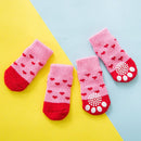 Foot art mouse Pet Socks Cartoon Anti Slip Red Love S [recommended foot width is about 3.3] 2.5kg within