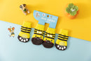 Foot art mouse Pet Socks Cartoon Anti Slip Yellow Little Bee S [recommended foot width is about 3.3] 2.5kg within