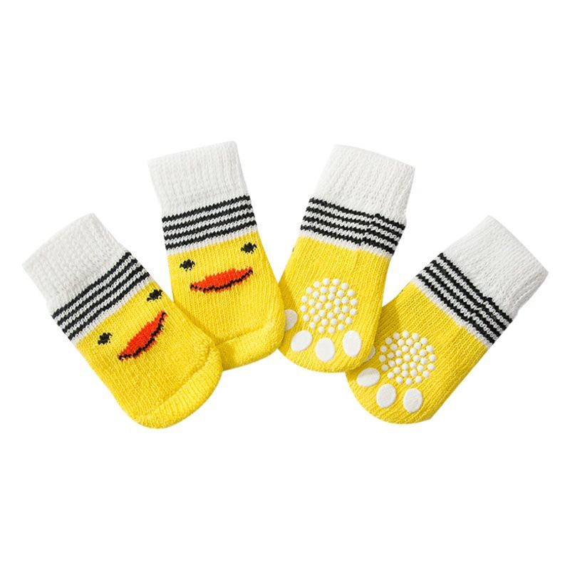 Foot art mouse Pet Socks Cartoon Anti Slip Red Santa Claus L [recommended foot width is about 4.5] 6-11kg within