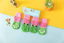 Foot art mouse Pet Socks Cartoon Anti Slip Pink frog Xl-super large [recommended within 5.5] 11-16kg within
