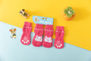 Foot art mouse Pet Socks Cartoon Anti Slip Pink Rabbit Xl-super large [recommended within 5.5] 11-16kg within