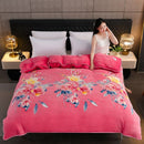 Milk Velvet Quilt Cover Double Sided Fleece Pink beauty 150x200cm