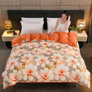 Milk Velvet Quilt Cover Double Sided Fleece Walking in the floral fragrance 220x240cm