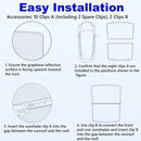 2025/2026 Tesla Model Y Juniper Sunshade Roof, Foldable Heat Blocking,UV Protection & Reflective Sunroof Shade with Nano Ice-Crystal Coatings for Tesla Model Y Accessories