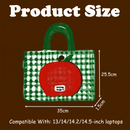 14 Inch Cute Laptop Sleeve with Removable Mini Organizer,Multi-Compartment Shockproof Computer Bag,Student Style Carring Bag for MacBook Air/Pro,Travel,Daily Accessories
