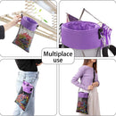 Hanging Clothespin Storage Bag with Drawstring Closure, Quick-Dry Mesh Organizer for Laundry Room, Adjustable Strap for Line Drying, Portable Clip Holder for Home, Dorm, and Travel Use (Grey)