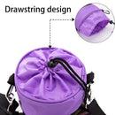 Hanging Clothespin Storage Bag with Drawstring Closure, Quick-Dry Mesh Organizer for Laundry Room, Adjustable Strap for Line Drying, Portable Clip Holder for Home, Dorm, and Travel Use (Purple)