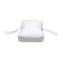 Sleeping Knee Pillow with Adjustable Strap – Contoured Leg Pillow for Side Sleepers, Pregnant Women, and Neck Support, Breathable Fabric Cover with Shredded Memory Foam Fill, White and Light Gray Options (Grey)