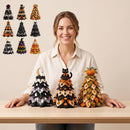 Spooky DIY Felt Halloween Tree Kit – Create a Whimsical Holiday Centerpiece with Pre-Cut Fabric, Plush Fill, and Adorable Ghostly Charms for Mantel, Desk, or Shelf Décor. (Large Black Cat)