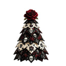Spooky DIY Felt Halloween Tree Kit – Create a Whimsical Holiday Centerpiece with Pre-Cut Fabric, Plush Fill, and Adorable Ghostly Charms for Mantel, Desk, or Shelf Décor. (Red Rose)