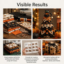 Spooky DIY Felt Halloween Tree Kit – Create a Whimsical Holiday Centerpiece with Pre-Cut Fabric, Plush Fill, and Adorable Ghostly Charms for Mantel, Desk, or Shelf Décor. (Red Rose)