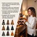 Spooky DIY Felt Halloween Tree Kit – Create a Whimsical Holiday Centerpiece with Pre-Cut Fabric, Plush Fill, and Adorable Ghostly Charms for Mantel, Desk, or Shelf Décor. (Red Rose)