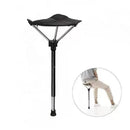 Ultra-Portable Folding Stool with Adjustable Height, Featherlight 340g Design, Load-Bearing 125kg, Ideal for Outdoor Hiking, Camping, Queueing, and On-the-Go Seating Solutions (Black)