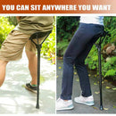 Ultra-Portable Folding Stool with Adjustable Height, Featherlight 340g Design, Load-Bearing 125kg, Ideal for Outdoor Hiking, Camping, Queueing, and On-the-Go Seating Solutions (Black)
