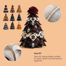 Spooky DIY Felt Halloween Tree Kit – Create a Whimsical Holiday Centerpiece with Pre-Cut Fabric, Plush Fill, and Adorable Ghostly Charms for Mantel, Desk, or Shelf Décor. (Large Pumpkin)