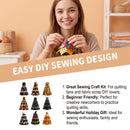 Spooky DIY Felt Halloween Tree Kit – Create a Whimsical Holiday Centerpiece with Pre-Cut Fabric, Plush Fill, and Adorable Ghostly Charms for Mantel, Desk, or Shelf Décor. (Large Pumpkin)
