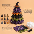 Spooky DIY Felt Halloween Tree Kit – Create a Whimsical Holiday Centerpiece with Pre-Cut Fabric, Plush Fill, and Adorable Ghostly Charms for Mantel, Desk, or Shelf Décor. (Large Pumpkin)