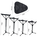 Adjustable Portable Folding Stool with Aluminum Alloy Telescopic Legs for Outdoor Camping, Fishing, Hiking, and Beach Lounging – Compact Tripod Seat with Slope Mode, Carry Bag Included (Black)