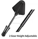 Adjustable Portable Folding Stool with Aluminum Alloy Telescopic Legs for Outdoor Camping, Fishing, Hiking, and Beach Lounging – Compact Tripod Seat with Slope Mode, Carry Bag Included (Black)