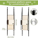 Space-Saving Over-the-Door Cat Hammock with Three Cozy Tiers, Breathable Mesh Lounges, and Sturdy Metal Frame for Multi-Cat Households, Perfect for Indoor Play and Rest Without Floor Footprint. (Beige)
