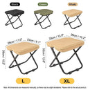 Ultra-Light Portable Folding Stool with Carry Handle – Compact Handbag-Style Camping Seat for Outdoor Adventures, Travel, Queuing, and Picnics, Heavy-Duty Aluminum Alloy Frame, Supports Up to 120kg (XL, Khaki)