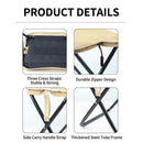 Ultra-Light Portable Folding Stool with Carry Handle – Compact Handbag-Style Camping Seat for Outdoor Adventures, Travel, Queuing, and Picnics, Heavy-Duty Aluminum Alloy Frame, Supports Up to 120kg (XL, Khaki)