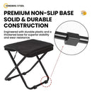 Ultra-Light Portable Folding Stool with Carry Handle – Compact Handbag-Style Camping Seat for Outdoor Adventures, Travel, Queuing, and Picnics, Heavy-Duty Aluminum Alloy Frame, Supports Up to 120kg (XL, Khaki)